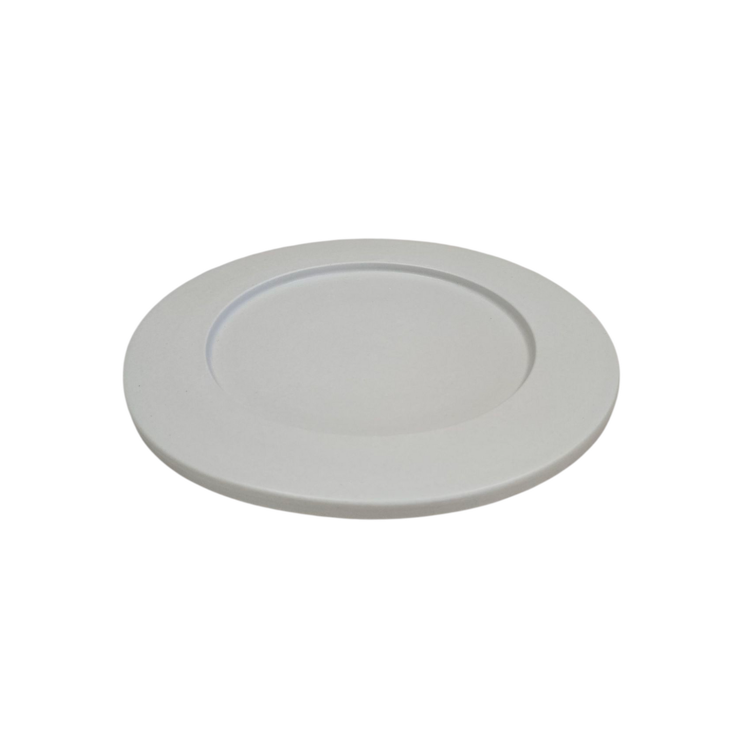 Matte Transparent Ceramic Dinner Plate – 27 cm