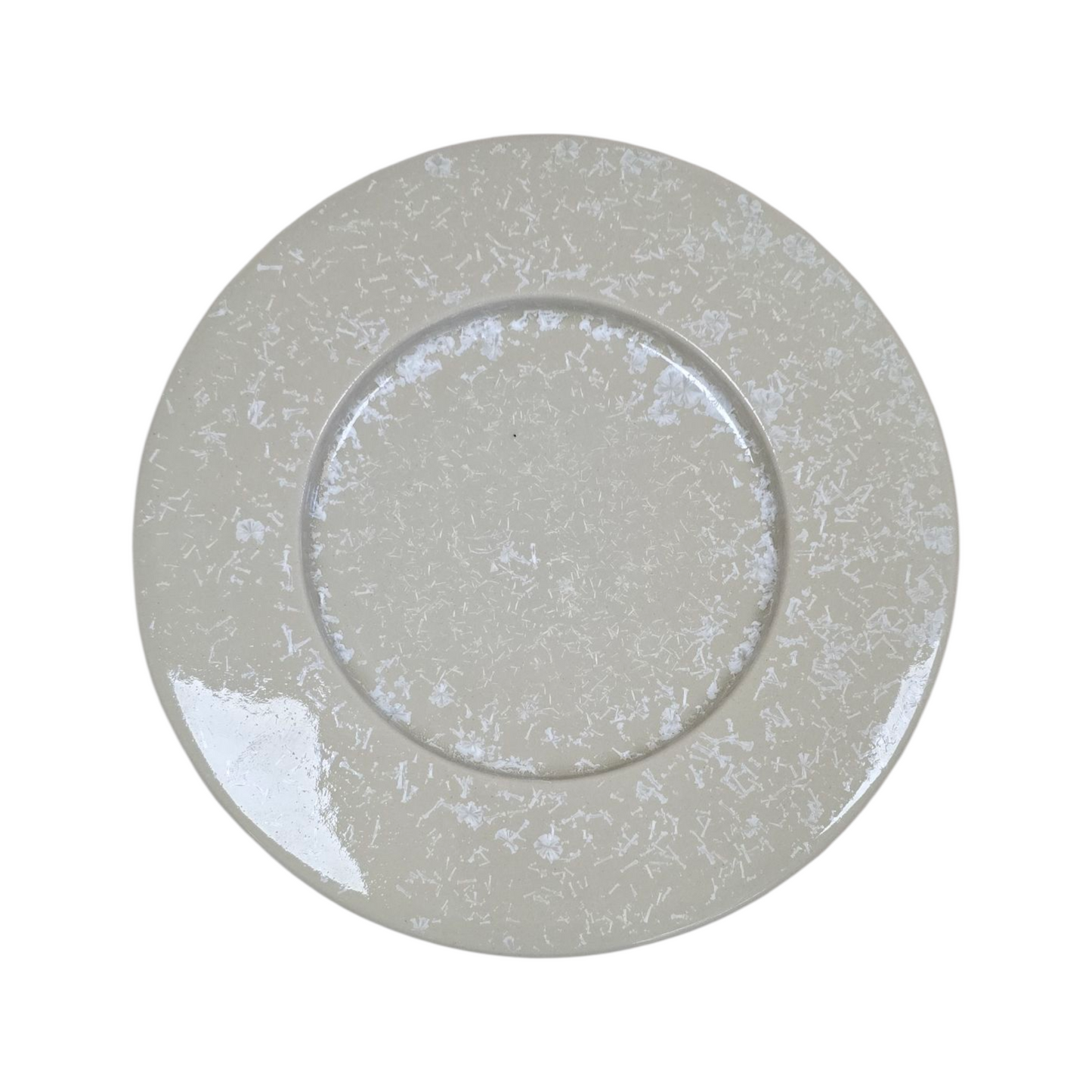Beige Speckled Ceramic Dinner Plate – 27 cm