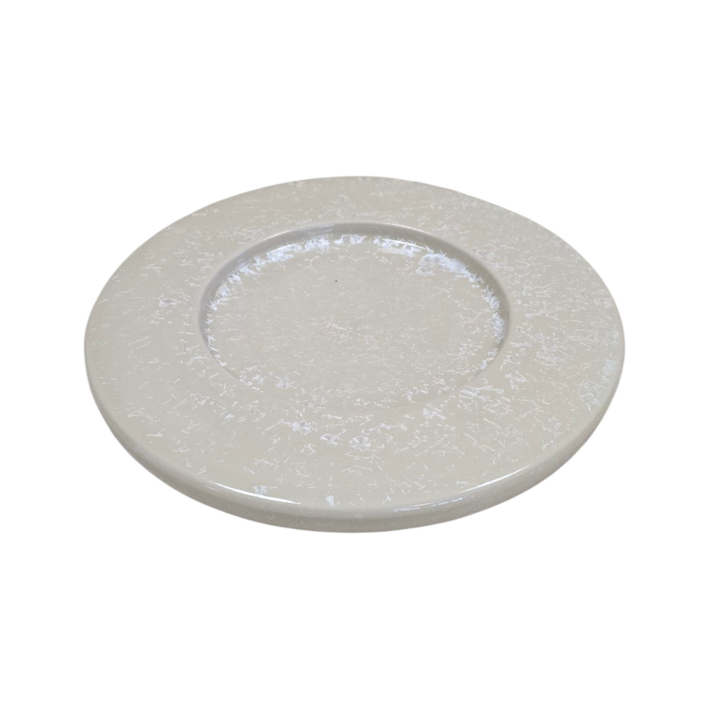Beige Speckled Ceramic Dinner Plate – 27 cm
